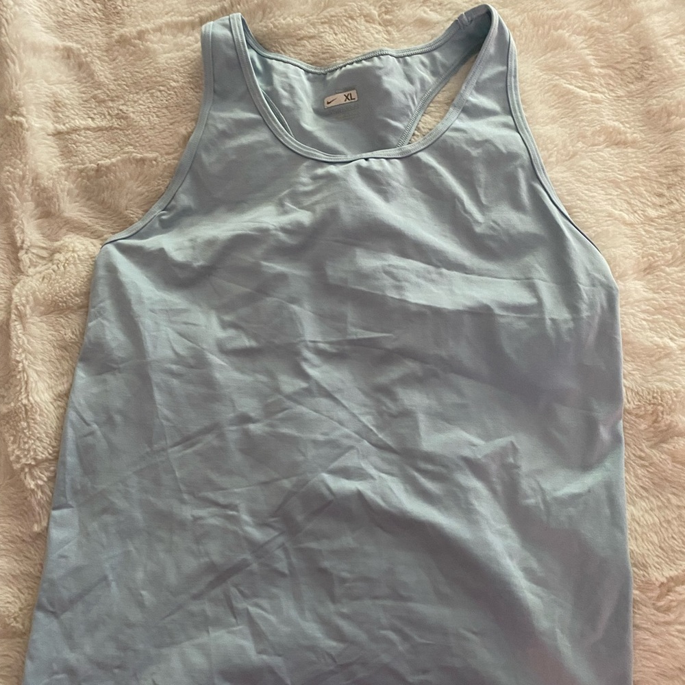 Nike light blue work out tank
